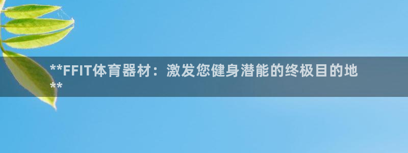 極悅平臺代理怎么賺錢的：**FFIT體育器材：激發(fā)您