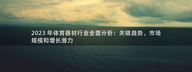 極悅平臺注冊流程詳解：2023 年體育器材行業全面分